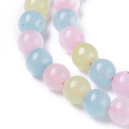 Perles naturelles, perles de jade , teint, ronde