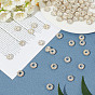 PandaHall Elite Alloy Rhinestone European Beads, Large Hole Beads, Silver Color Core, Cadmium Free & Lead Free, Rondelle