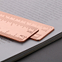 Regla recta de latón duradera de 12 cm., herramienta de medición de marcadores de metal, suministros de oficina de la escuela