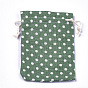 Sacs d'emballage en polycoton (polyester coton), motif de points de polka