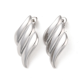 304 Stainless Steel Stud Earrings for Women, Rhombus