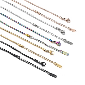 304 Stainless Steel Ball Chain Necklace