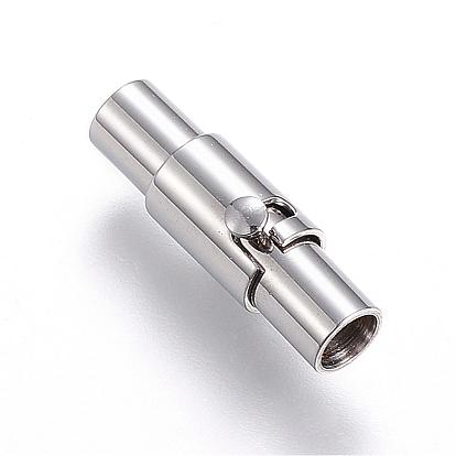 304 Stainless Steel Locking Tube Magnetic Clasps, Column