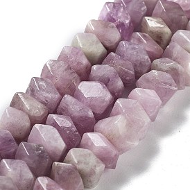 Natural Kunzite Beads Strands, Nuggets, Faceted