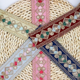 Embroidery Polyester Ribbon, Jacquard Ribbon, Garment Accessories, Rhombus