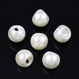 Acrylic Imitation Pearl Charms, Teardrop