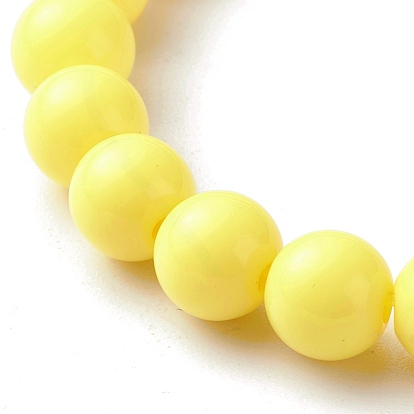 Bracelet extensible en perles acryliques opaques pour enfant, Amour