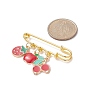 Fruit Alloy Enamel Charm Brooch Pin, Iron Safety Kilt Pin for Sweater Shawl