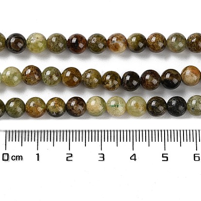 Natural Green Garnet Beads Strands, Round