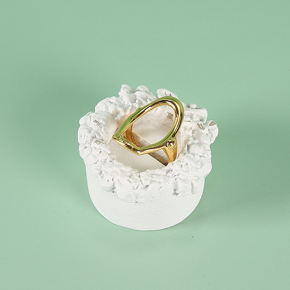 Soporte de exhibición de un solo anillo de resina de columna, soportes de joyería para el almacenamiento de anillos de dedo, apoyos de la foto