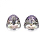 Electroplate K9 Glass Rhinestone Beads, Faceted, Bell