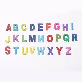 Набор деревянных ремесленных букв, с лотком для хранения, для украшения дома и детских обучающих игрушек, включая букву a ~ z