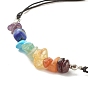 Плетеный браслет из бисера из натуральных и синтетических смешанных драгоценных камней, 7 регулируемый браслет чакры для женщин