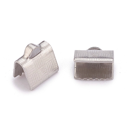 304 Stainless Steel Ribbon Crimp Ends