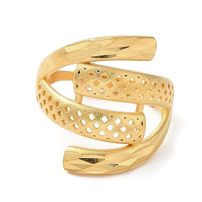 Регулируемые женские латунные кольца из светлого золота