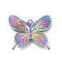 Revestimiento iónico (ip) 304 colgantes de acero inoxidable, encanto de mariposa