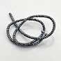 Electroplate Non-magnetic Synthetic Hematite Beads Strands, Faceted Rondelle, 4x2mm, Hole: 1mm, about 188pcs/strand, 15.7 inch