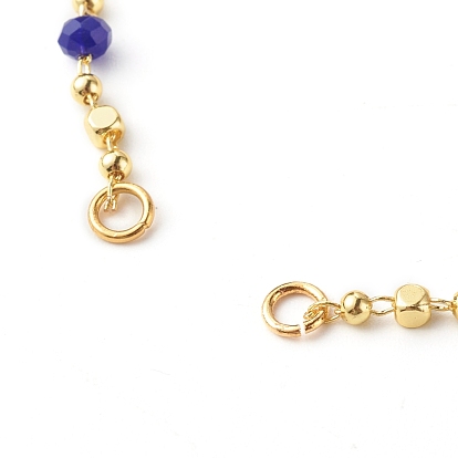Fabrication de bracelets de perles faits à la main, avec chaîne en verre et laiton, 304 accessoires en acier inoxydable