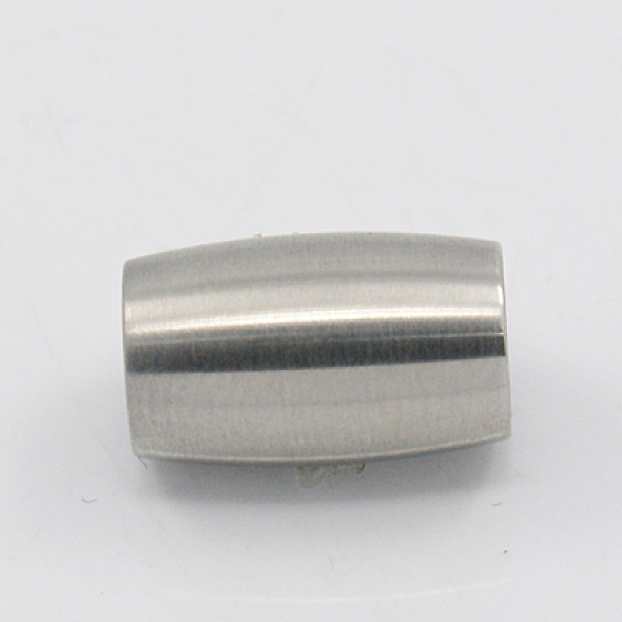 Mate cierres magnéticos de acero inoxidable con extremos para pegar, barril, 304 mm, agujero: 14x9 mm