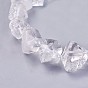 Natural Quartz Crystal Beads Strands, Rock Crystal, Faceted, Nuggets