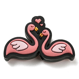 Valentine's Day Swan Silicone Focal Beads, Chewing Beads For Teethers, DIY Nursing Necklaces Making