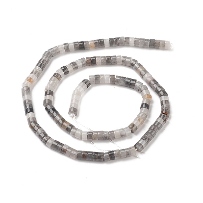 Natural Eagle Eye Stone Beads Strands, Heishi Beads, Flat Round/Disc
