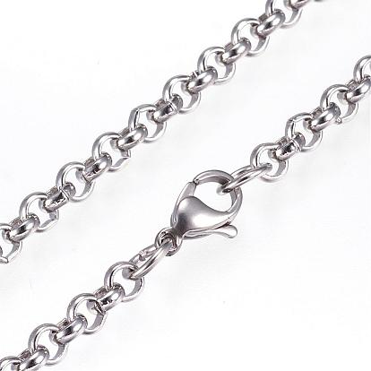 304 Stainless Steel Necklaces, with Lobster Clasps, Cable Chain Necklaces