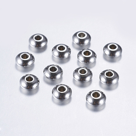 201 Stainless Steel Spacer Beads, Rondelle