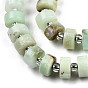 Natural Chrysoprase Beads Strands, with Seed Beads, Heishi Beads, Flat Round/Disc