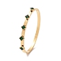 Bracelet jonc à charnière losange zircone cubique, plaqué or 304 bijoux en acier inoxydable pour femmes