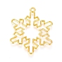 Alloy Open Back Bezel Pendants, For DIY UV Resin, Epoxy Resin, Pressed Flower Jewelry, Christmas Snowflake