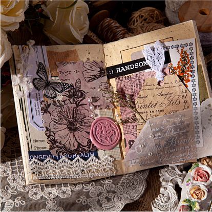 Scrapbook Paper, Vegetable Parchment & Munken Paper, for DIY Album Scrapbook, Greeting Card, Background Paper, Diary Decorative