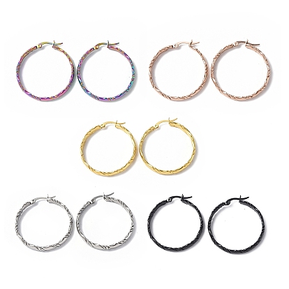 304 плоские серьги-кольца из нержавеющей стали для женщин