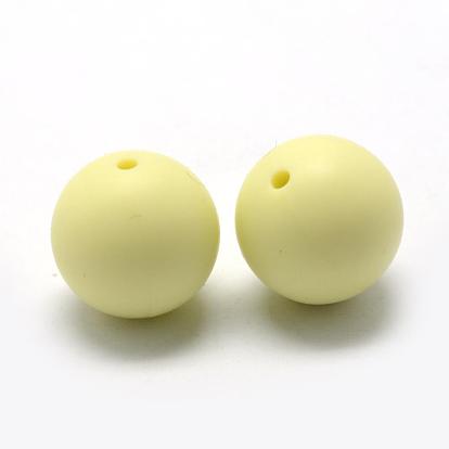 Perles focales en silicone écologiques de qualité alimentaire, ronde