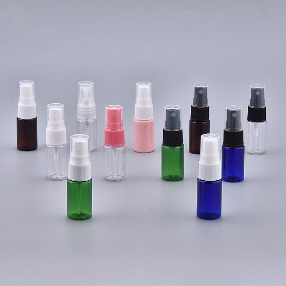 Botellas de spray de plástico para mascotas portátiles vacías, atomizador de niebla fina, con tapa antipolvo, botella recargable