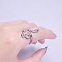 201 Stainless Steel Snake Wrap Open Cuff Ring for Women