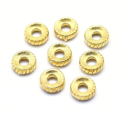 Brass Spacer Beads, Lead Free & Cadmium Free & Nickel Free, Rondelle/Wheel