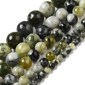 Natural Xiuyu Jade Beads Strands, Round