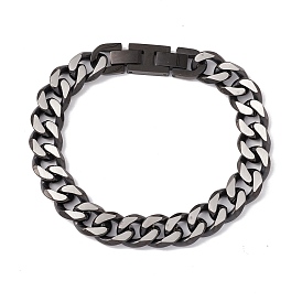 Ion Plating(IP) 304 Stainless Steel Curb Chains Bracelet for Men Women