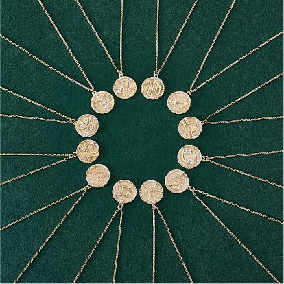 925 стерлингового серебра 12 ожерелье созвездия золото гороскоп знак зодиака ожерелье круглый астрология кулон ожерелье с цирконами подарок на день рождения для женщин мужчин