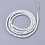 Spray Painted Non-magnetic Synthetic Hematite Beads Strands, Heishi Beads, Flat Round/Disc