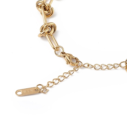 304 bracelets de chaîne à maillons ovales et noués en acier inoxydable pour hommes femmes