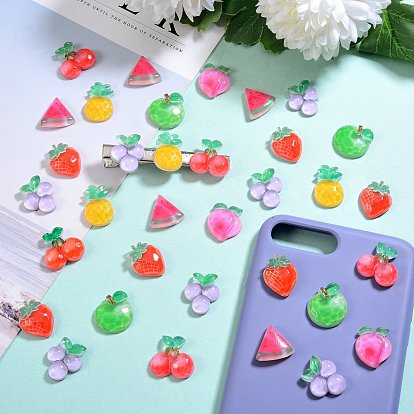 70Pcs 7 Style Transparent Resin Cabochons, Mixed Shapes