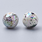 AB-Color Spray Painted Acrylic Beads, Round