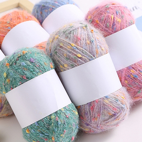 50g 40% Polyester & 60% Acrylic Fiber Soft Mohair Yarn, Ball Yarns, Scarves Sweater Shawl Hats Crochet Thread
