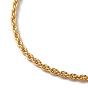 Rack Plating Brass Rope Chain Bracelet for Women