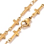 304 inoxydable colliers de perles de chapelet d'acier, ovale avec la Vierge Marie, croix