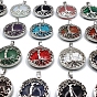 Gemstone Pendants, Tree of Life Charms with Platinum Plated Alloy Findings
