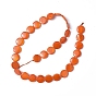 Spray Painted Natural Freshwater Shell Beads Strands, Flat Round