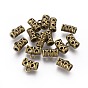 Tibetan Style Alloy Hangers, Bail Beads, Cadmium Free & Lead Free, about 11.5mm long, 9mm wide, 5.5mm thick, hole: 2mm